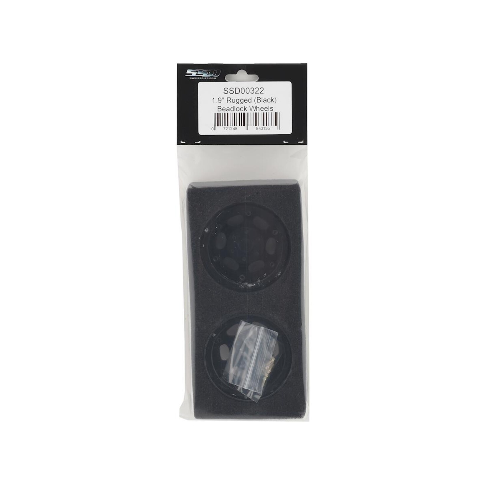 SSD RC #SSD00322 SSD RC 1.9” Rugged Beadlock Wheels (Black) (2)