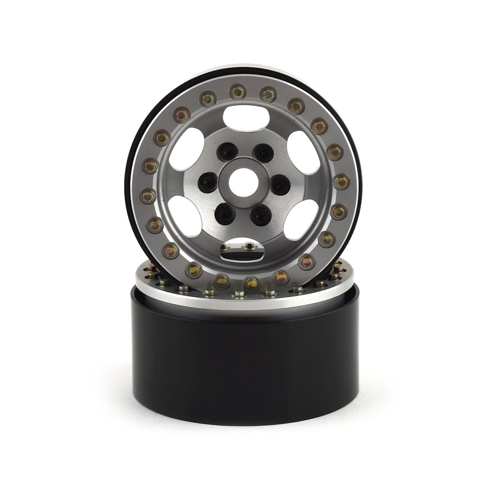 SSD RC #SSD00324 SSD RC 1.9” Rugged Beadlock Wheels (Silver) (2)