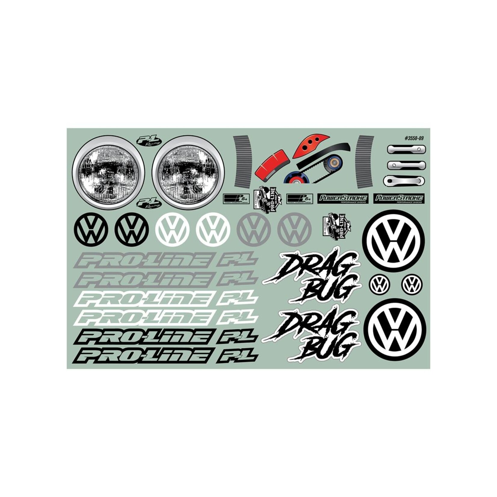 Pro-Line Pro-Line Volkswagen Bug Short Course No Prep 1/10 Drag Racing Body (Clear) #3558-00