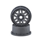 Losi #LOS45022  Losi 5IVE-T 1/5 Short Course Truck Beadlock Wheels (Grey) (2)