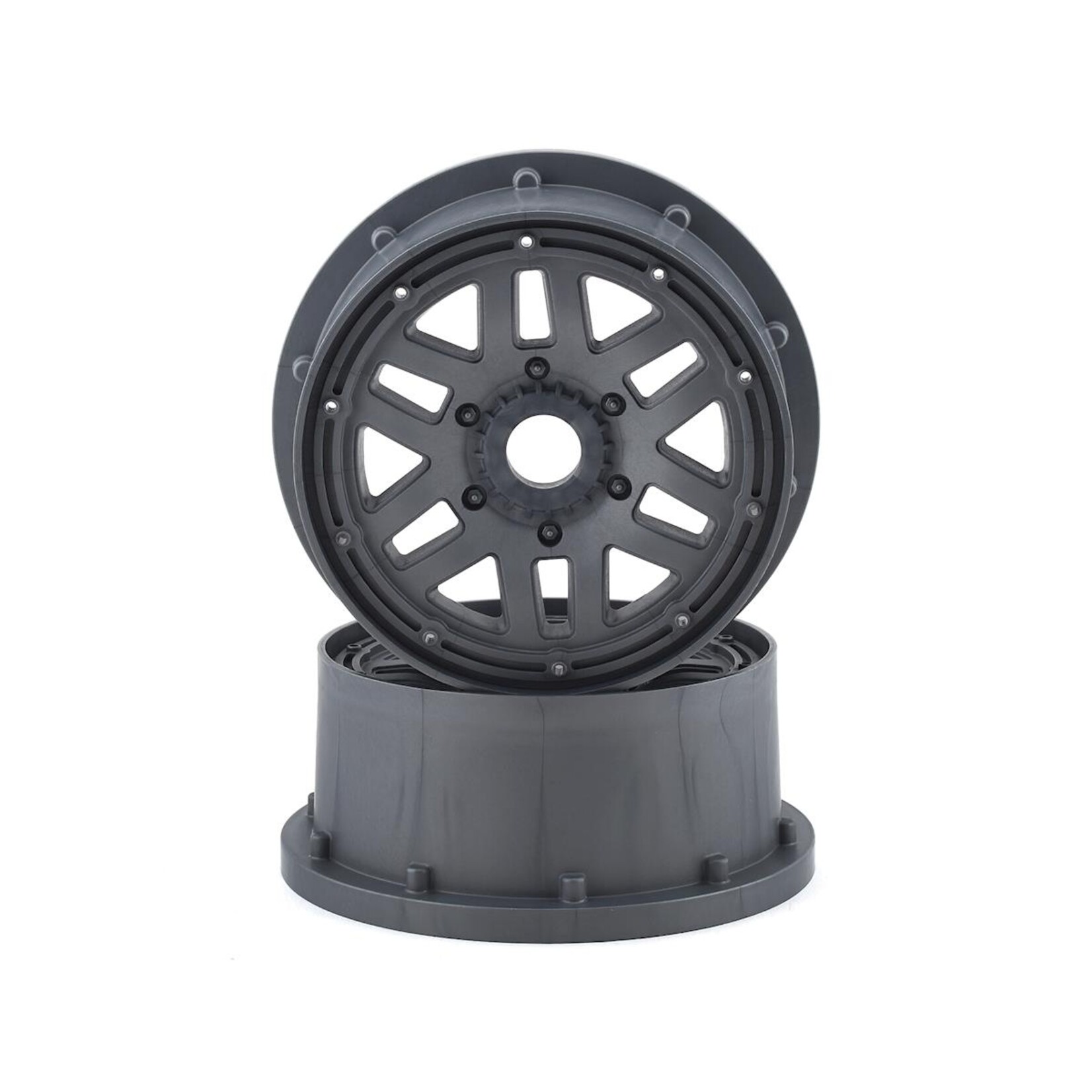 Losi #LOS45022  Losi 5IVE-T 1/5 Short Course Truck Beadlock Wheels (Grey) (2)