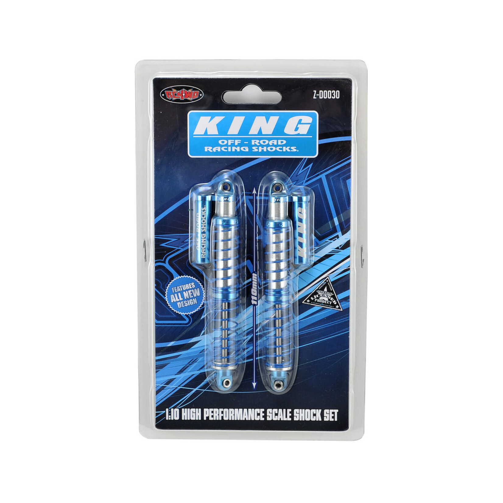 RC4WD #Z-D0030 RC4WD King Off-Road 1/10 Piggyback Shocks w/Faux Reservoir (110mm)