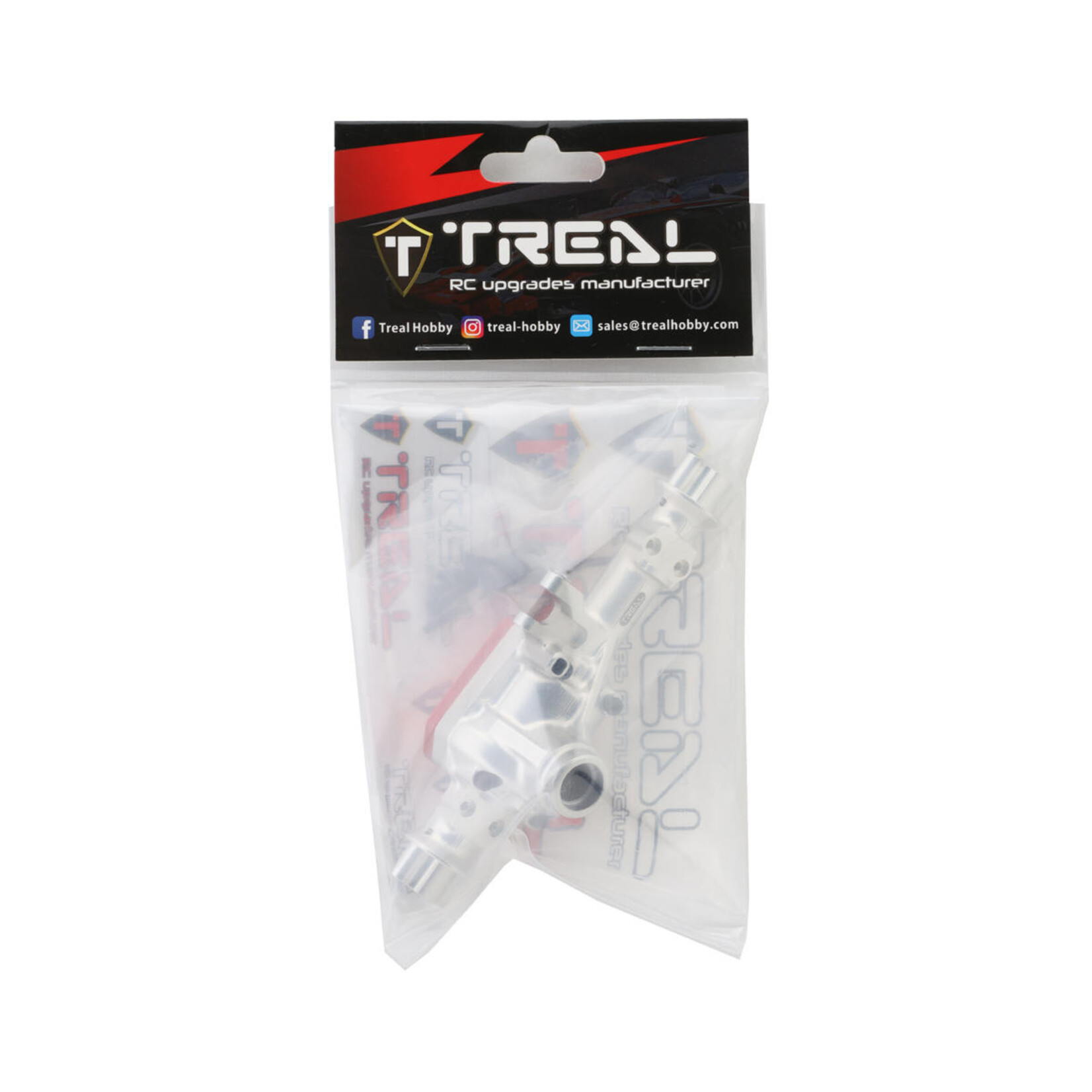 Treal #X002RKZLLF Treal Hobby Traxxas Aluminum Front Axle Housing (Silver) (TRX-4/TRX-6)