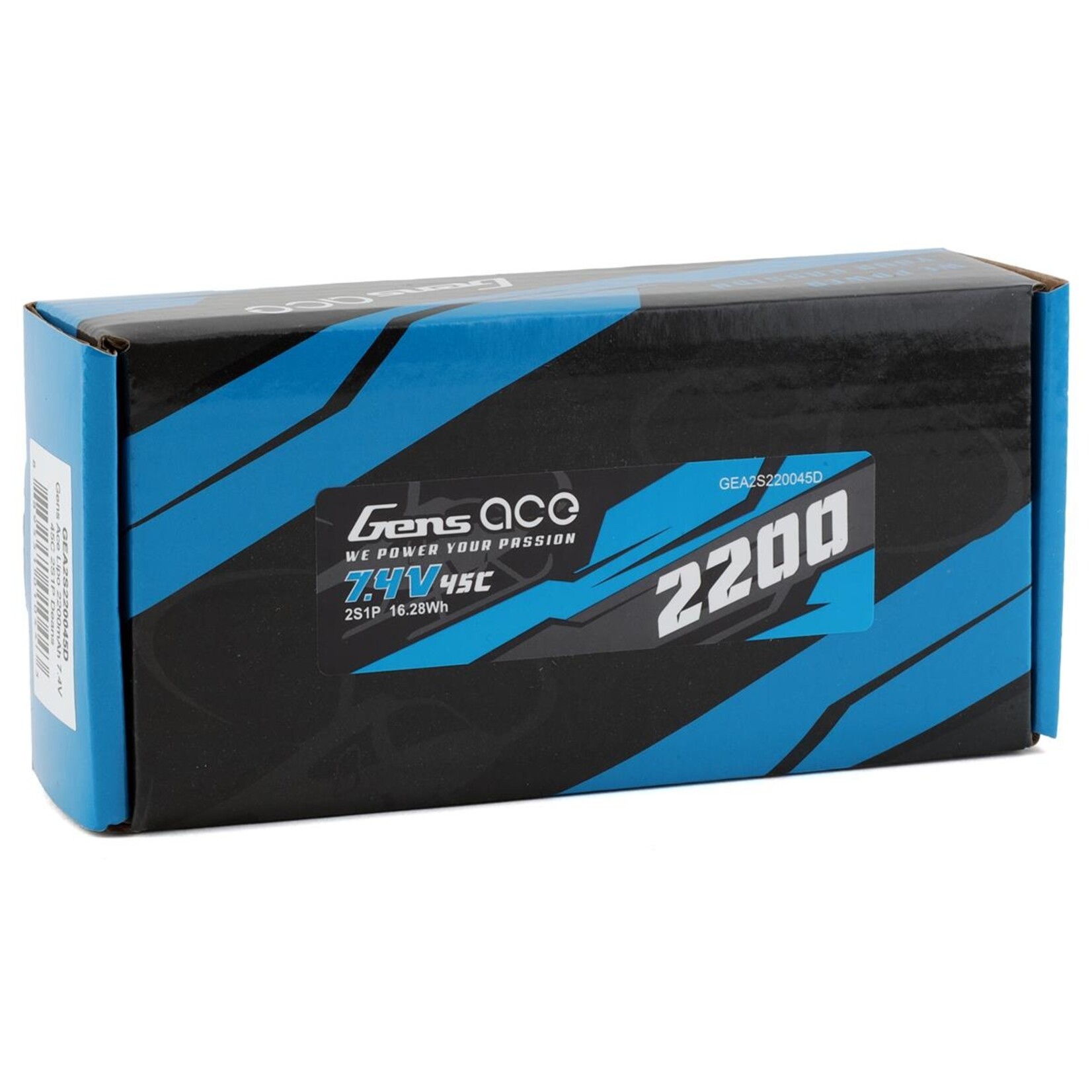 Gens Ace #GEA2S220045D Gens Ace 2S LiPo Battery 45C (7.4V/2200mAh) w/T-Style Connector