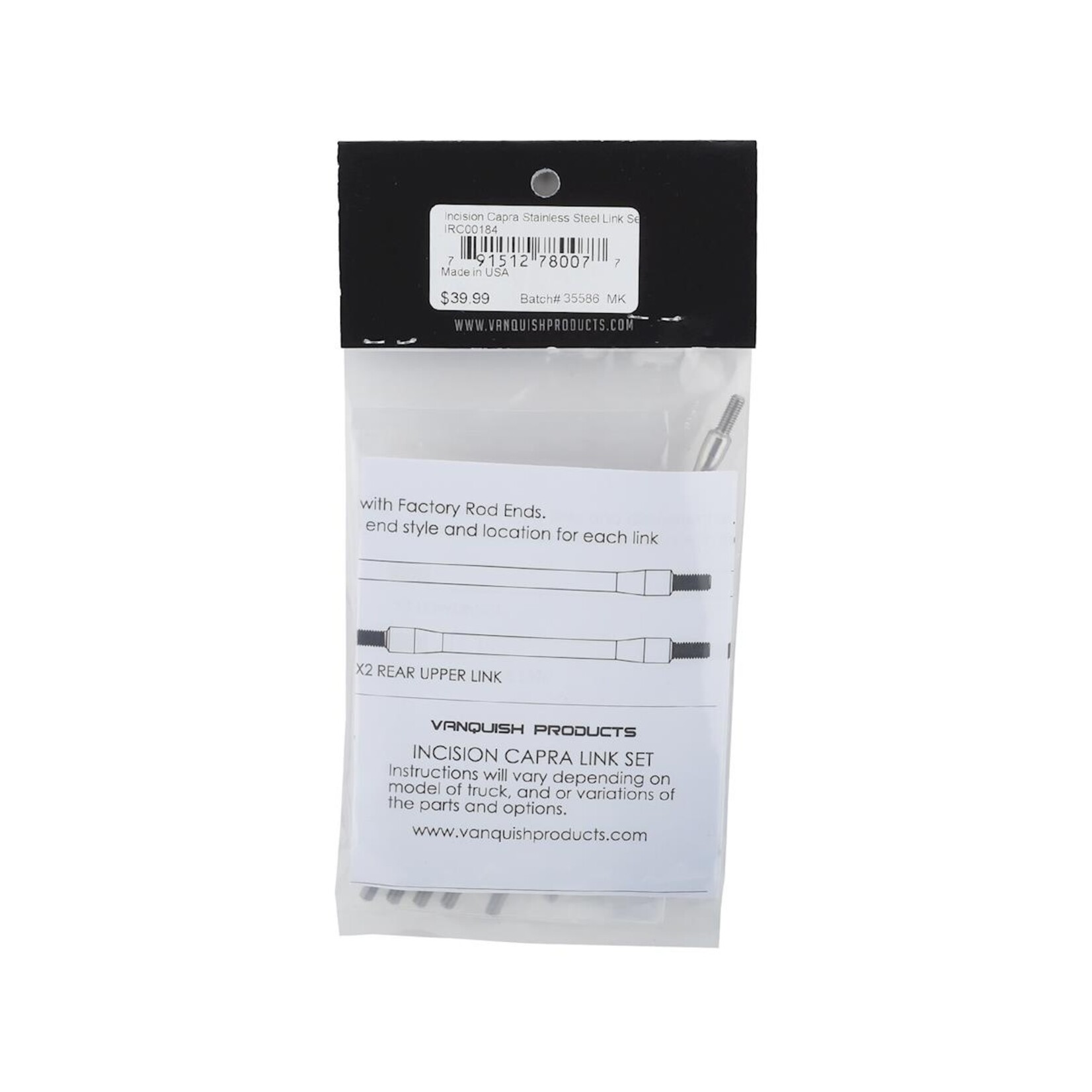 Incision #IRC00184 Incision Capra Stainless Steel Suspension Link Kit (10)