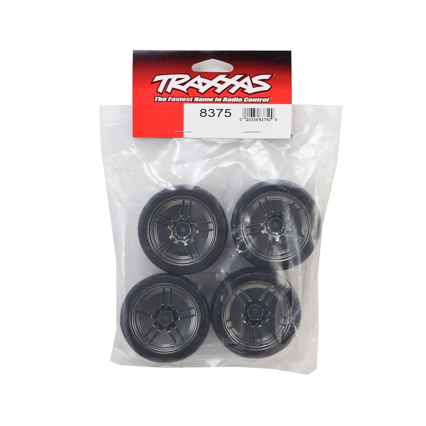 Traxxas #8375 Traxxas 4-Tec 2.0 1.9" Response Front & Rear Pre-Mounted Tires (Black Chrome) w/12mm Hex Split-Spoke Wheels (4)