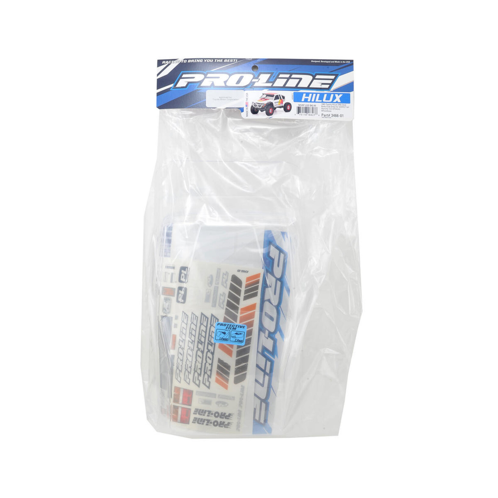 Pro-Line #3466-01 Pro-Line 1985 Toyota HiLux SR5 Cab 12.3" Rock Crawler Body (Clear) (Honcho)