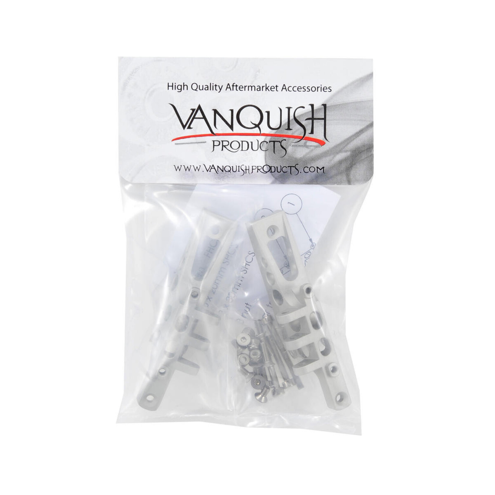 Vanquish Products #VPS04312 Vanquish Products Wraith/Yeti Aluminum HD Axle Truss Set (Silver)