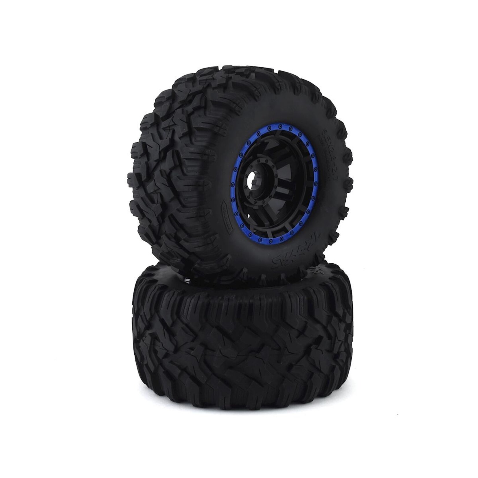 Traxxas #8972A  Traxxas Maxx 2.8" All-Terrain Pre-Mounted Tires (2) (Blue)