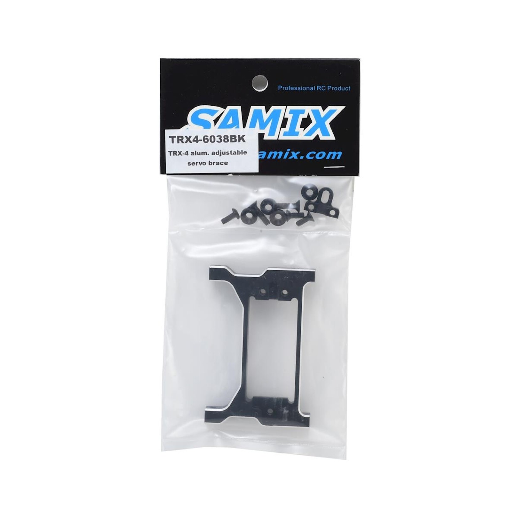 Samix Samix Traxxas TRX-4 Aluminum Adjustable Front Cross Brace/Servo Mount (Black) #SAMTRX4-6038-BK