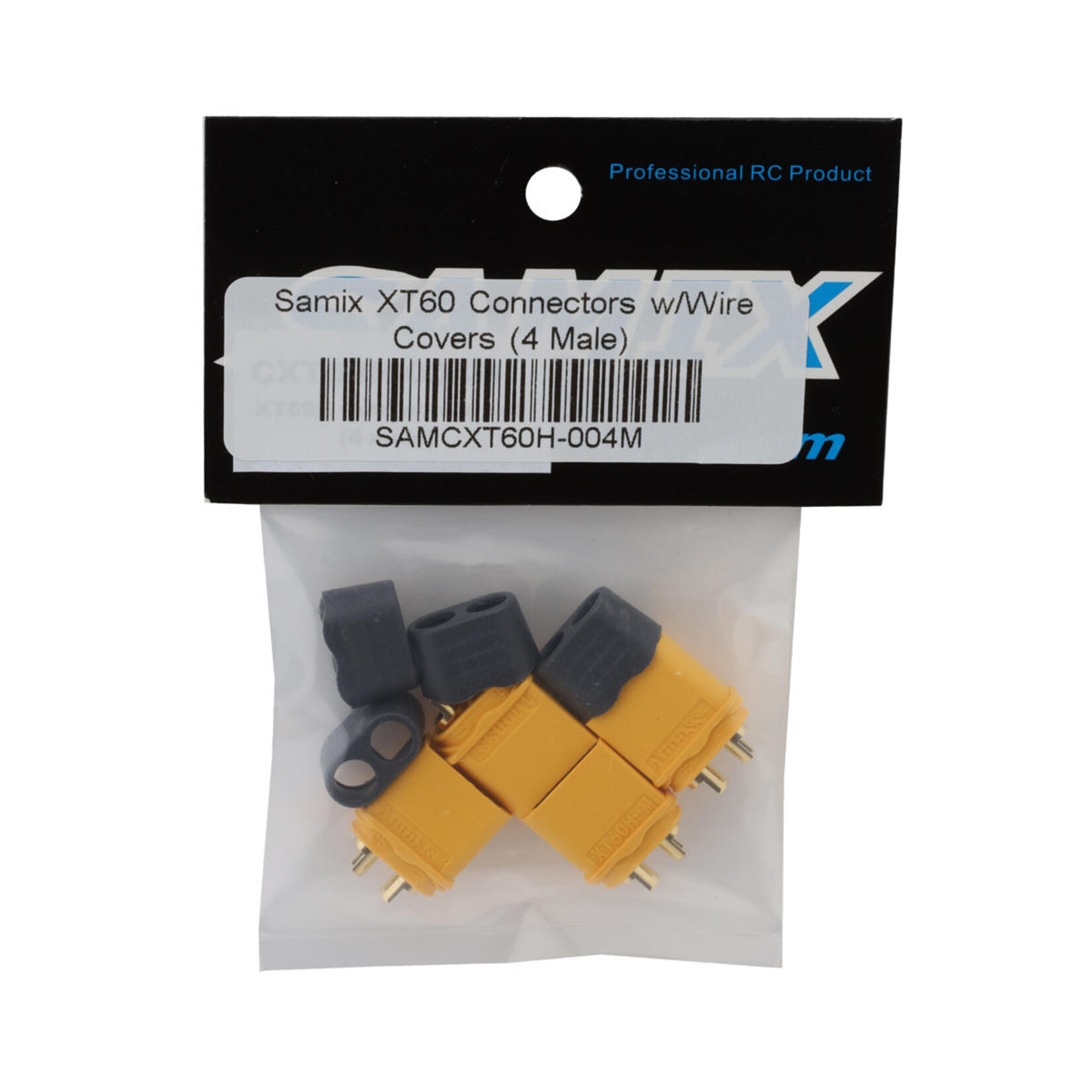 Samix #SAMCXT60H-004M Samix XT60 Connectors w/Wire Covers (4 Male)