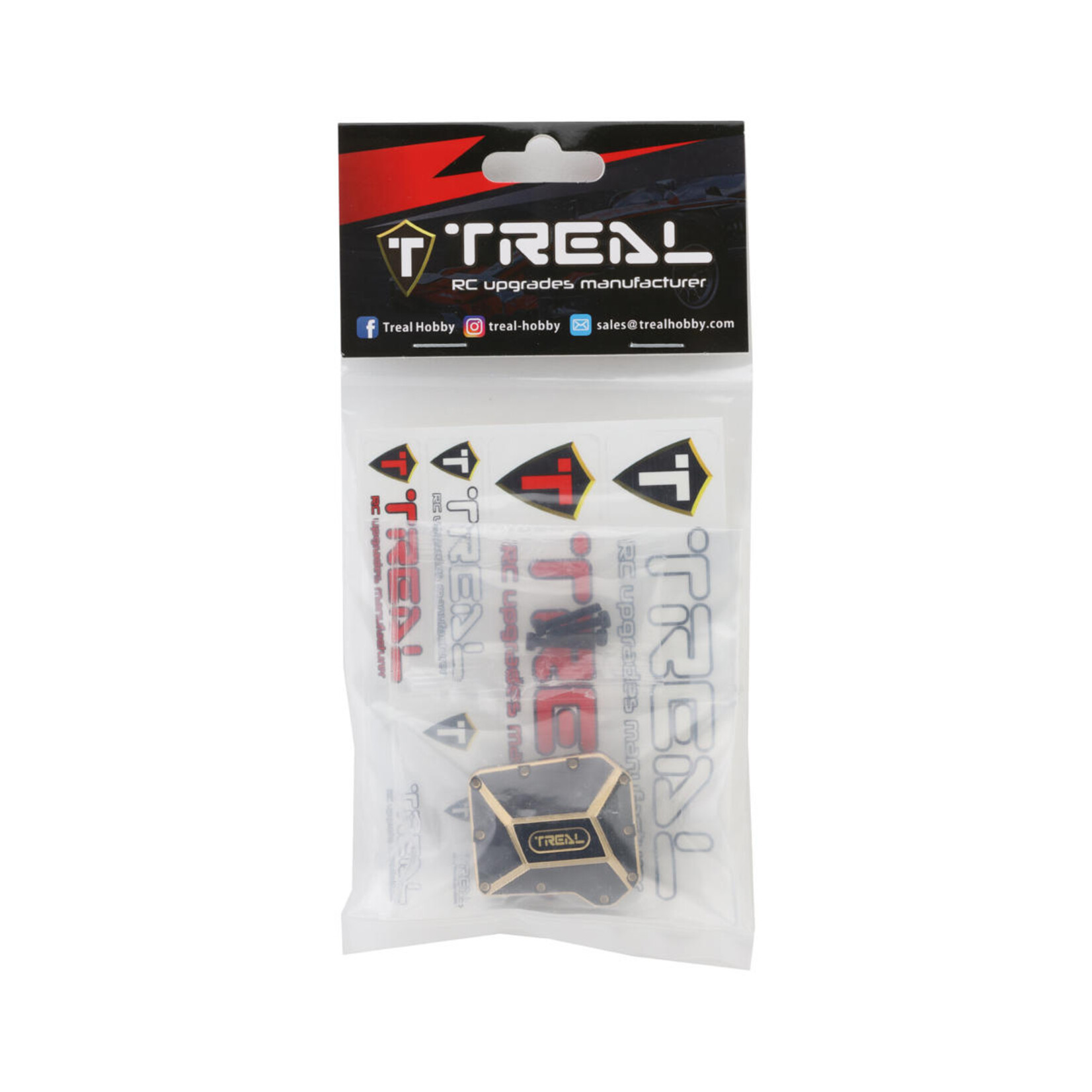 Treal #X002C2IAXT Treal Hobby Traxxas TRX-4 Brass Differential Cover (Black) (70g)