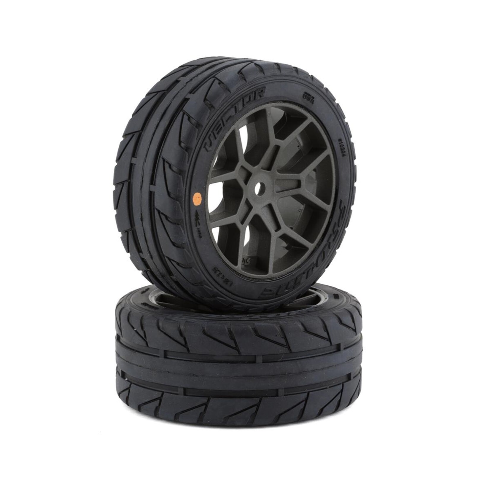 Pro-Line #10204-10  Pro-Line Vector 35/85 2.4" Belted Pre-Mounted On-Road Tires (Grey) (2) (S3) w/14mm Hex