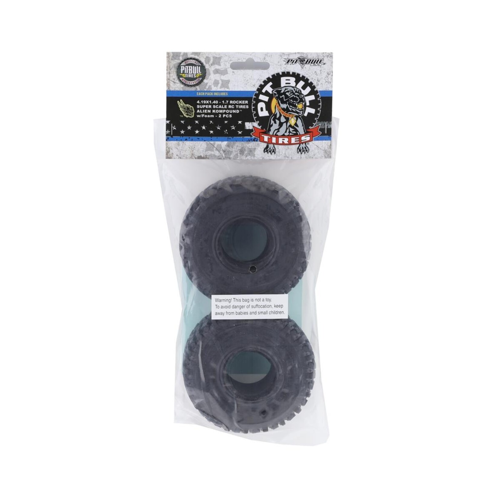 Pit Bull #PB9025AK  Pit Bull Tires Rocker Super Scale 1.7" Crawler Tires w/Foam (2) (Alien)
