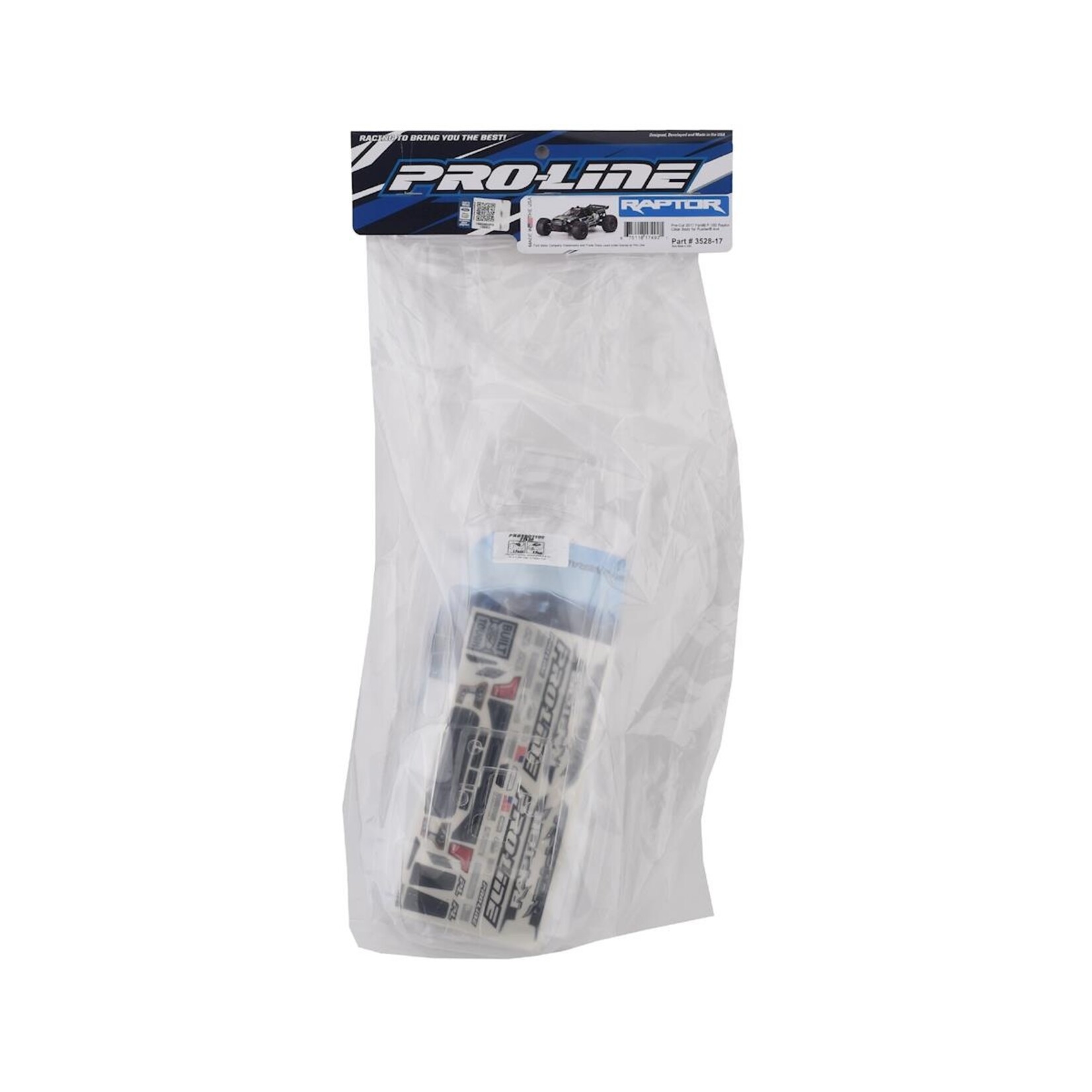 Pro-Line #3528-17 Pro-Line 2017 Ford F-150 Raptor Pre-Cut Body (Clear) (Rustler 4x4)