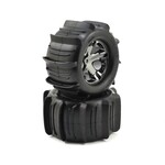 Traxxas #3689  Traxxas Paddle Tires 2.8" Pre-Mounted w/All-Star Electric Rear Wheels (2) (Black Chrome)