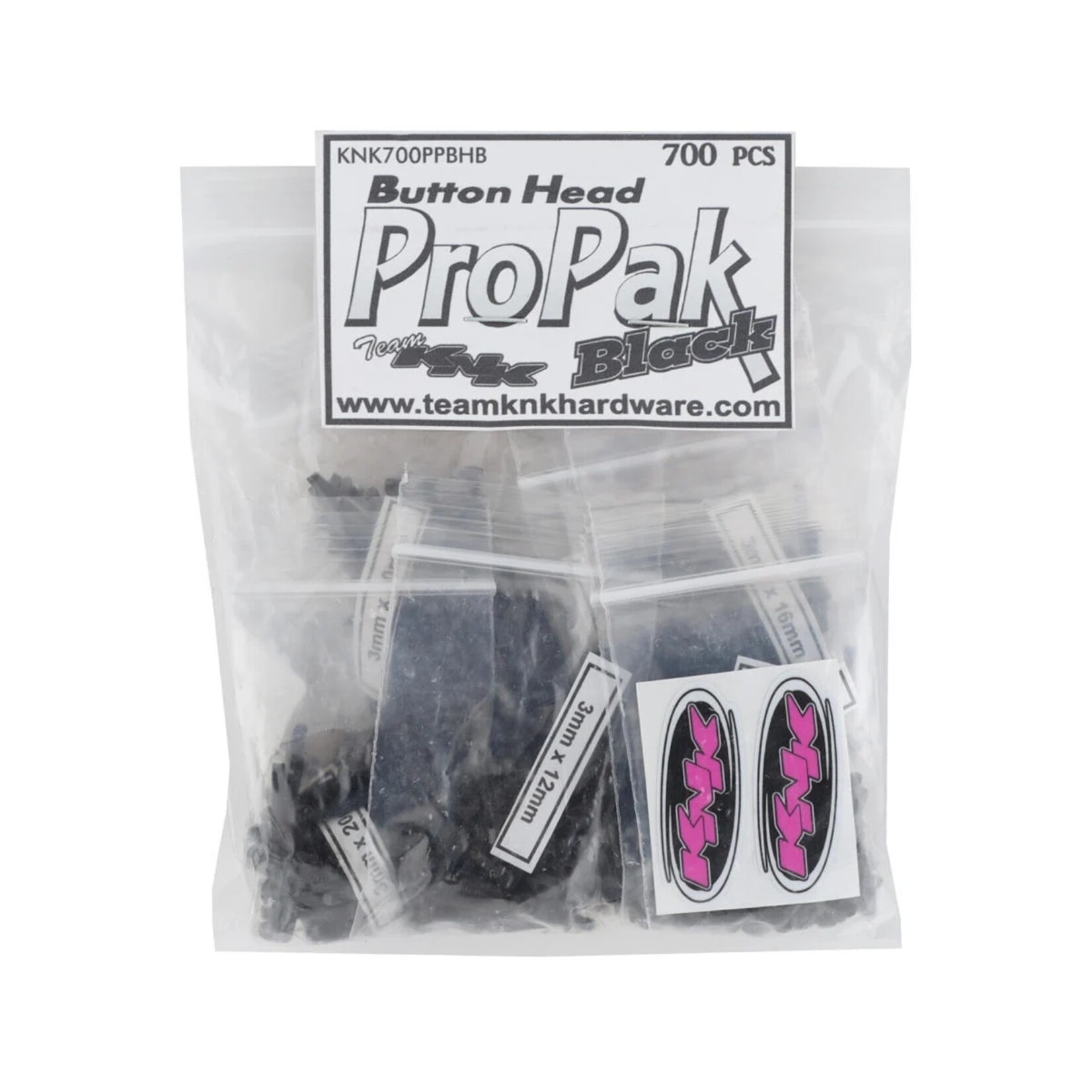 Team KNK Team KNK Button Head ProPak Black Oxide Hardware Kit (700) #KNK700PPBHB
