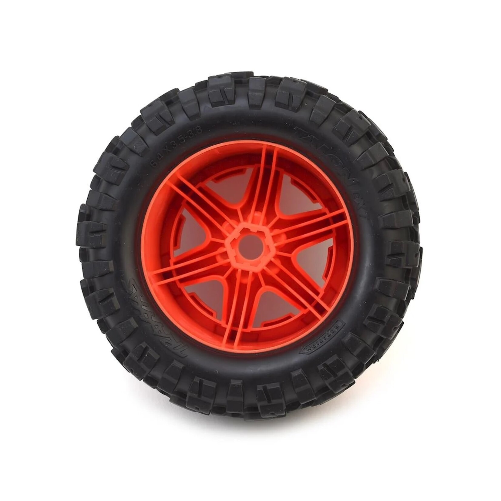 Traxxas #8672A  Traxxas Talon EXT Tires 3.8" Pre-Mounted Monster Truck Tires (2) (Orange)
