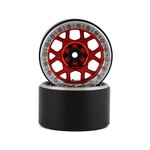 SSD RC #SSD00559 SSD RC 2.2” Boxer Beadlock Wheels (Red) (2)