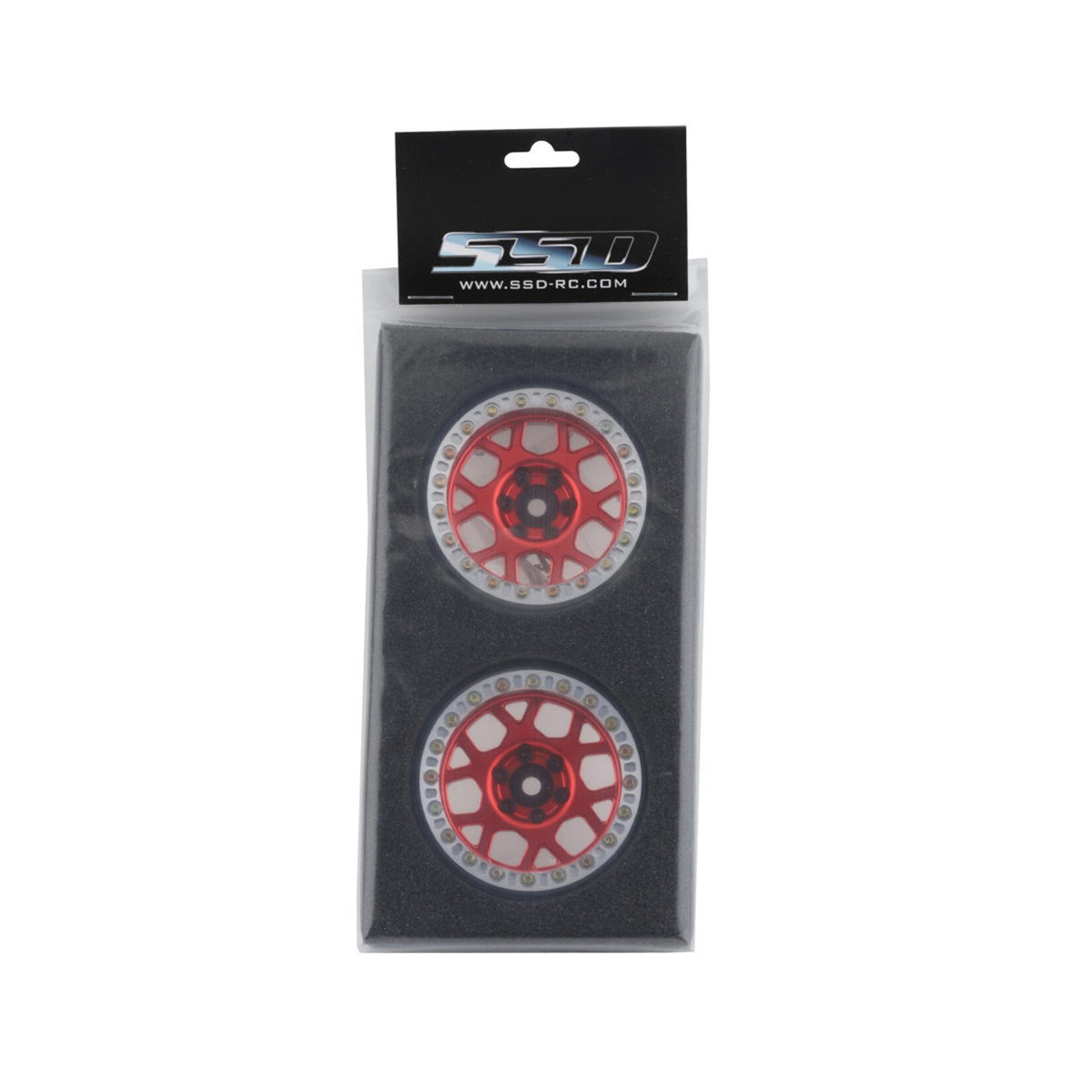 SSD RC #SSD00559 SSD RC 2.2” Boxer Beadlock Wheels (Red) (2)