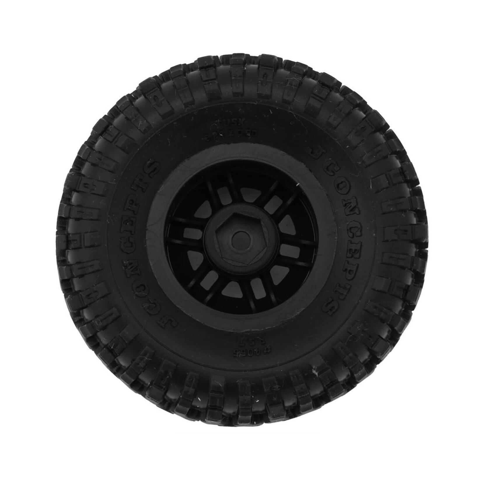 JConcepts JConcepts Tusk 1.0" Pre-Mounted Tires w/Shuttle Wheels (2) (2.25”) (TRX-4M) (Green) #4066-32412
