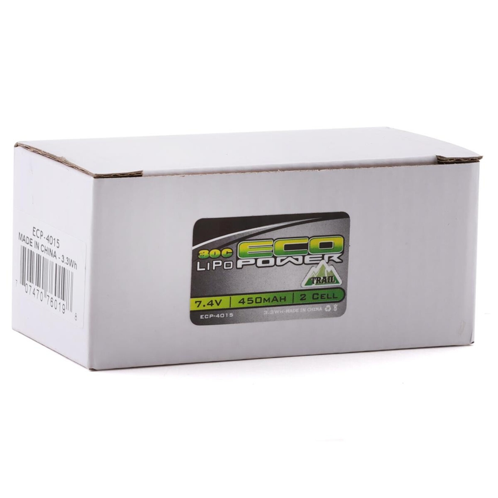 EcoPower #ECP-4015 EcoPower "Trail" SCX24 2S 30C LiPo Battery w/PH2.0 Connector (7.4V/450mAh)