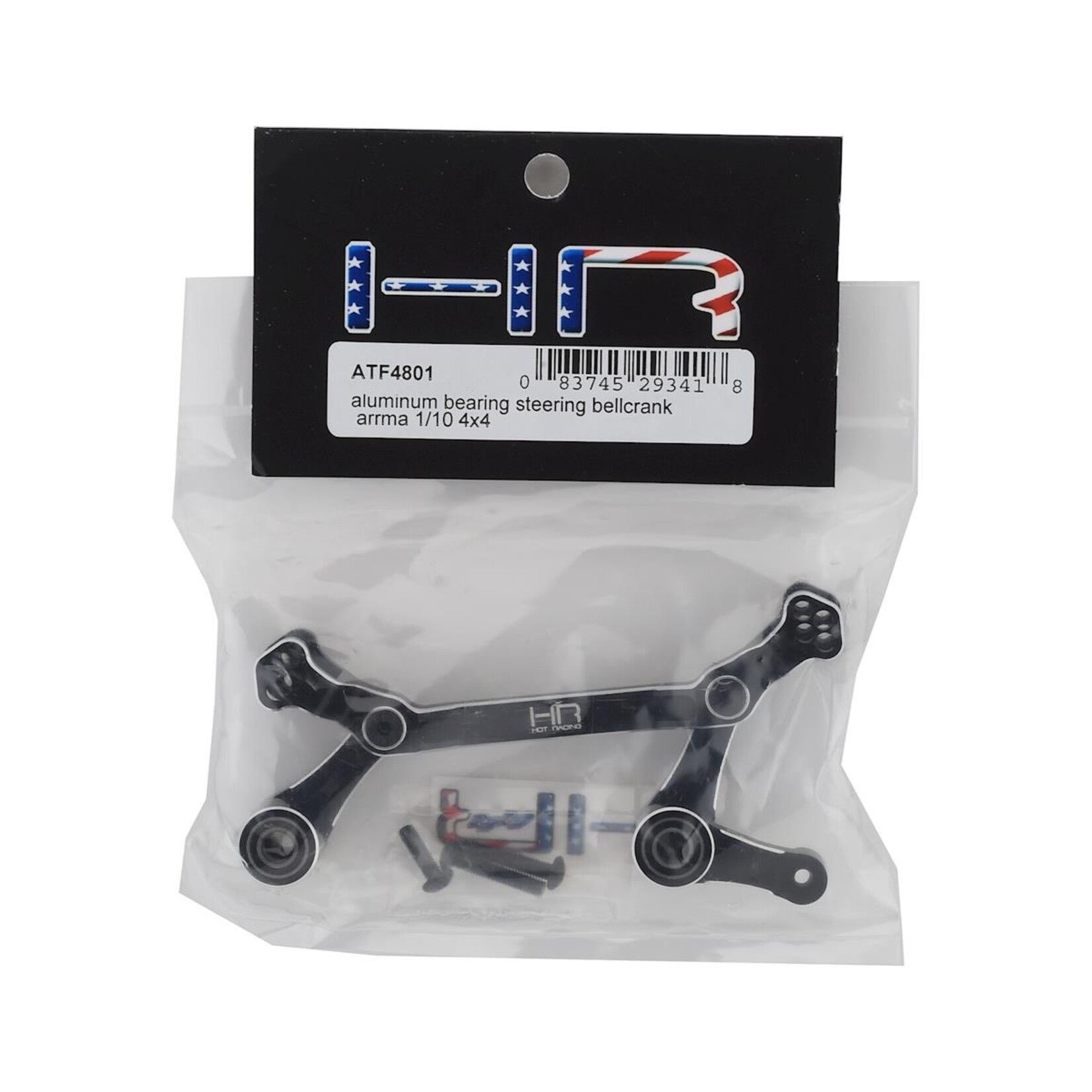 Hot Racing #ATF4801 Hot Racing Arrma 4x4 Aluminum Bearing Steering Bellcrank (Black)