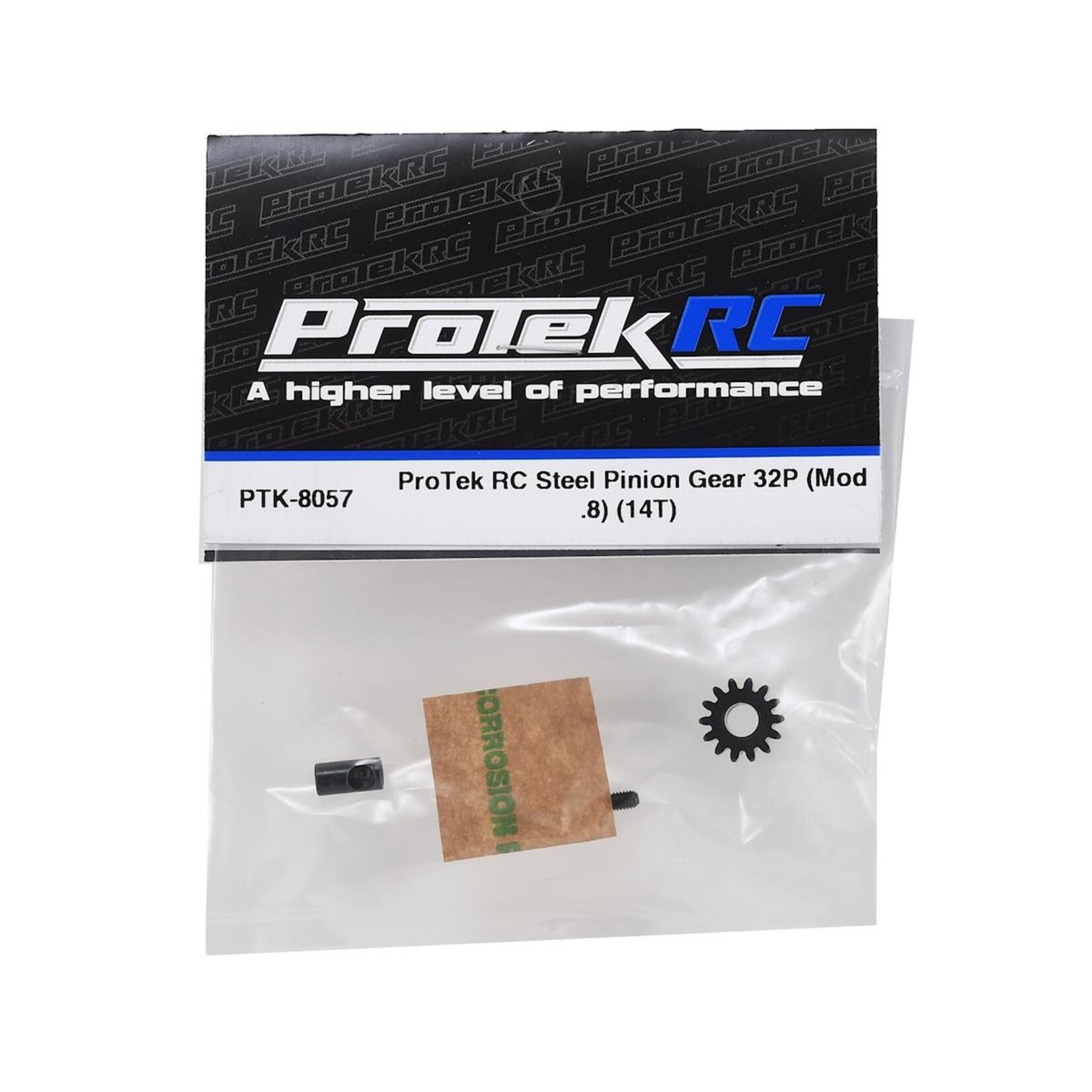 ProTek RC ProTek RC Steel 32P Pinion Gear w/3.17mm Reducer Sleeve (Mod .8) (5mm Bore) (14T) #PTK-8057