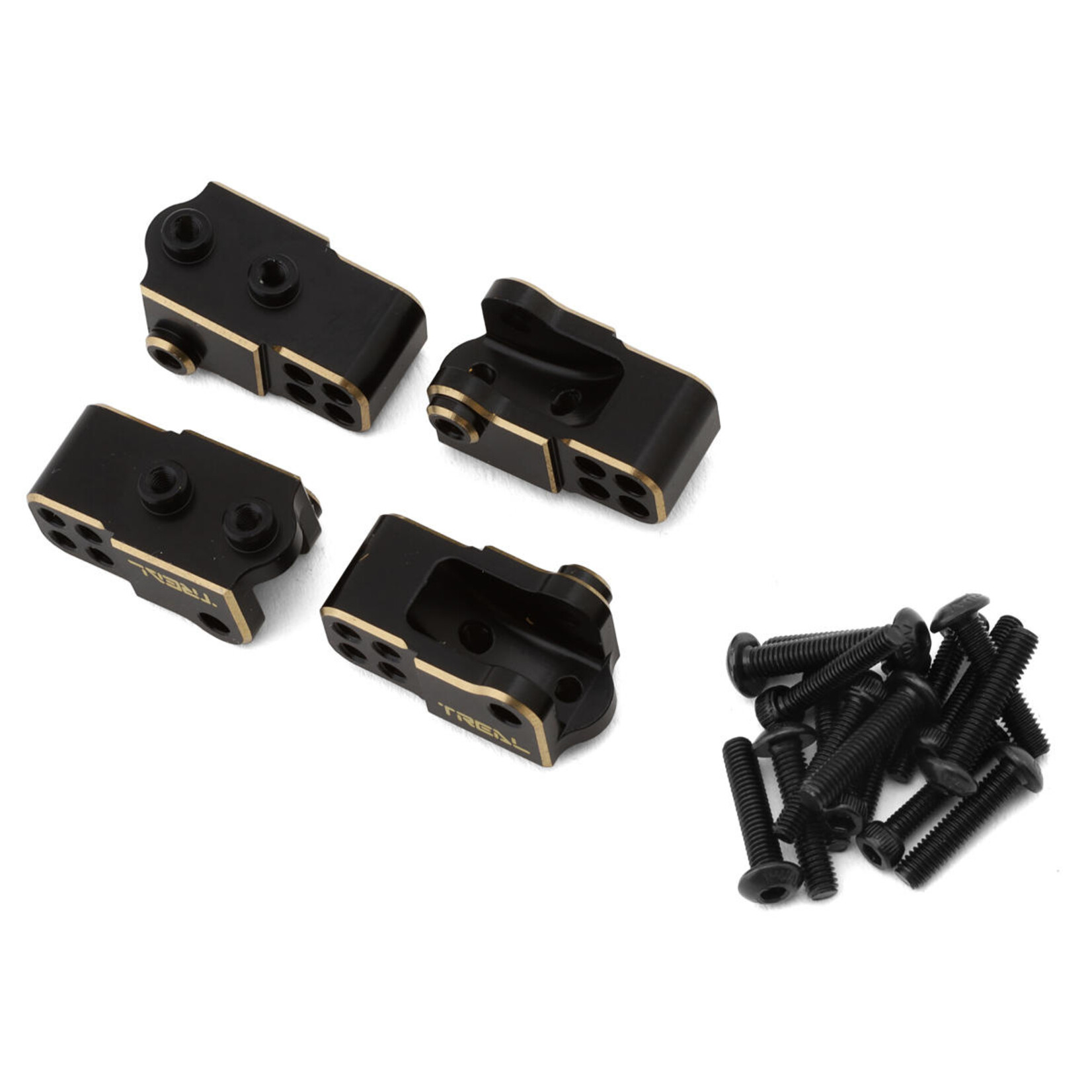 Treal #X002CL870B Treal Hobby Element Enduro Brass Lower Shock & Link Mounts (Black) (4)