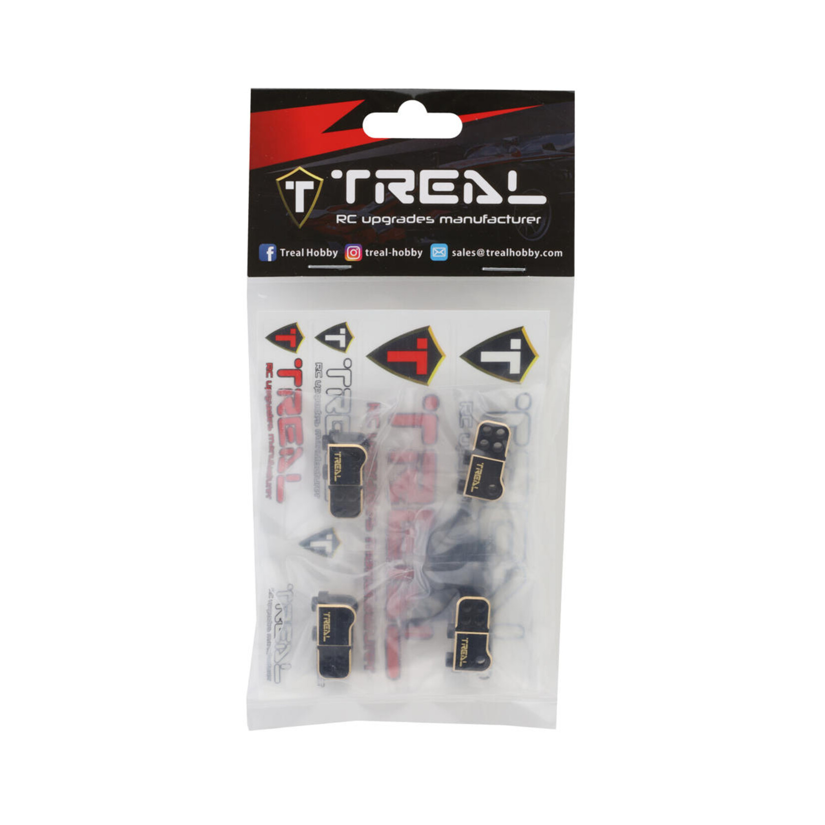 Treal Treal Hobby Element Enduro Brass Lower Shock & Link Mounts (Black) (4) #X002CL870B