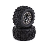 Traxxas #9072  Traxxas Sledgehammer 2.8" Pre-Mounted Tires (2) (Black Chrome)