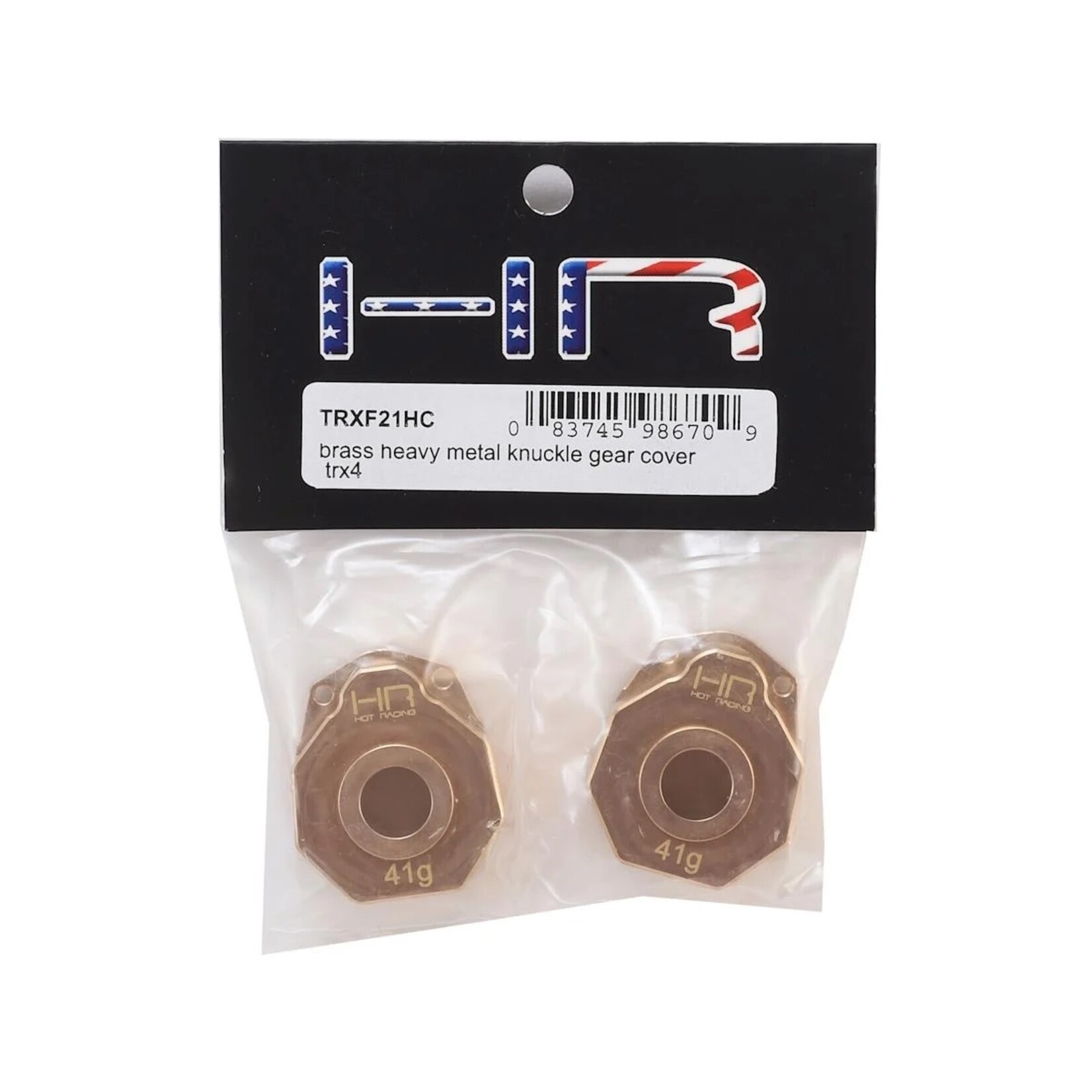 Hot Racing #TRXF21HC Hot Racing Traxxas TRX-4 Brass Heavy Metal Knuckle Portal Cover (2) (41g)