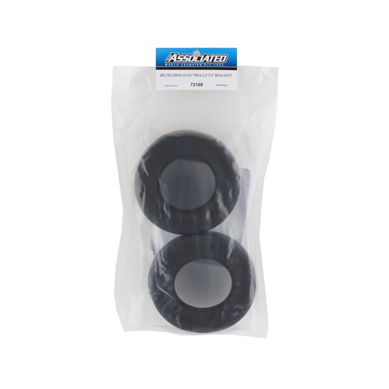 Team Associated #72109  Team Associated DR10 Rear Belted Drag Slick Tires (2) (Soft)