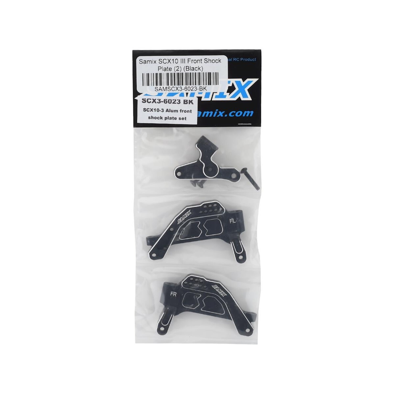 Samix Samix SCX10 III Front Shock Plate (2) (Black) #SCX3-6023-BK