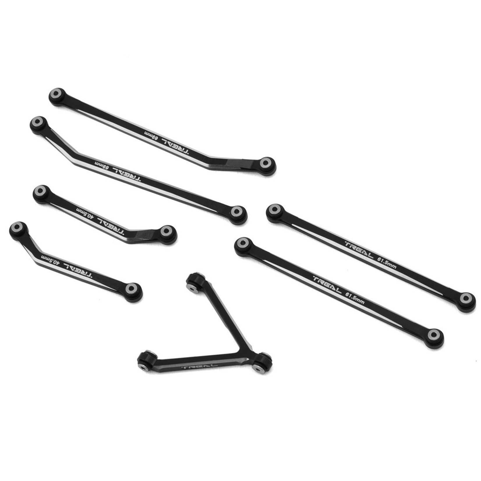 Treal #X002WMLWAH Treal Hobby Axial SCX24 Aluminum High Clearance Link Set (Black) (Deadbolt)