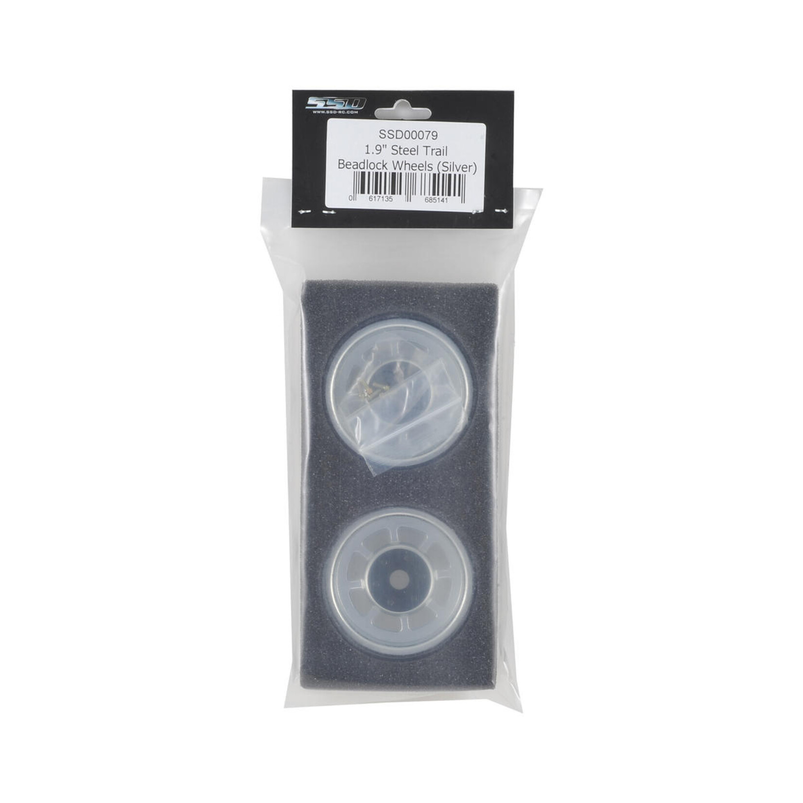 SSD RC SSD RC Trail 1.9" Steel Beadlock Crawler Wheels (Silver) (2) #SSD00079
