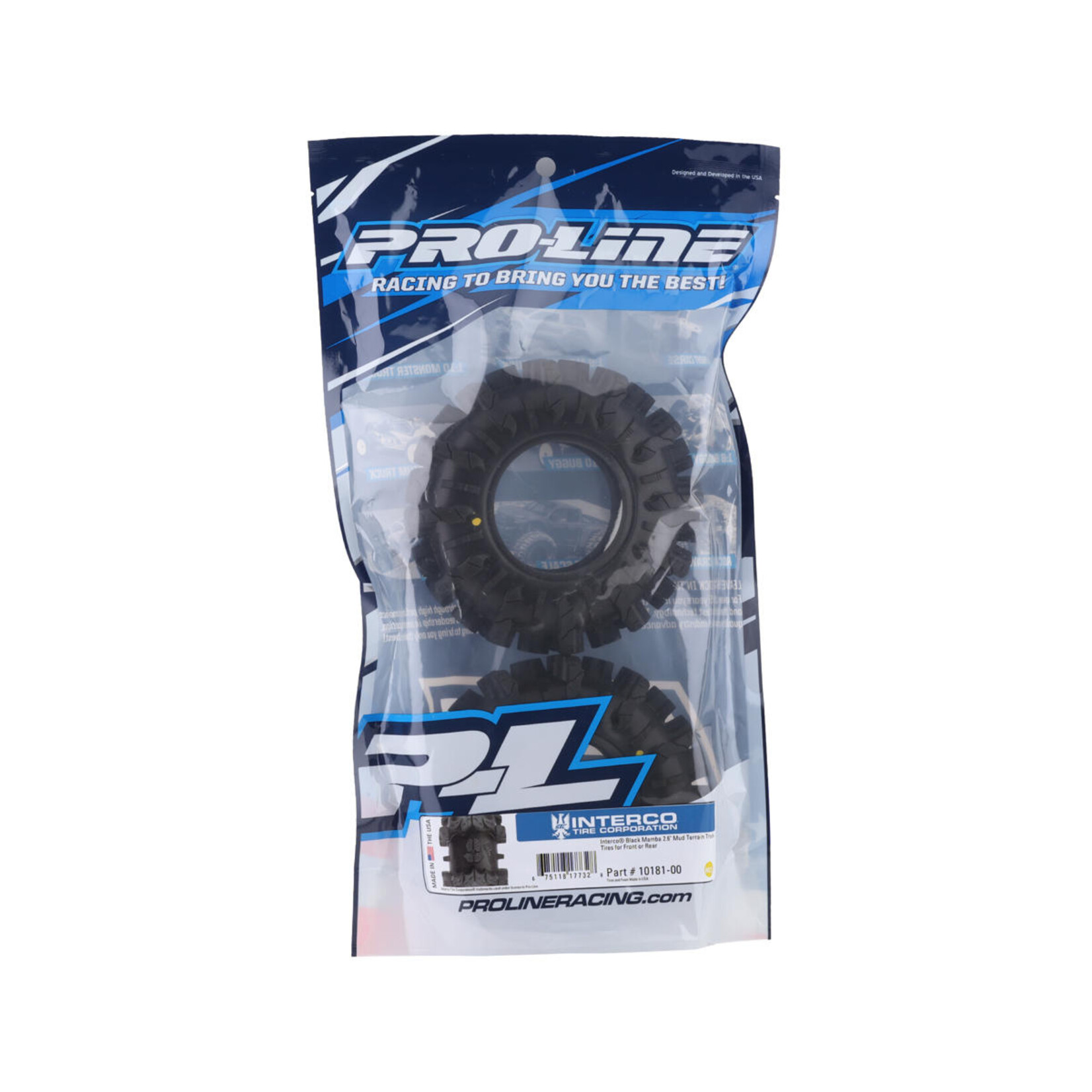Pro-Line #PRO1018100  Pro-Line Interco Black Mamba 2.6" Monster Truck Mud Tires (2) (M2)