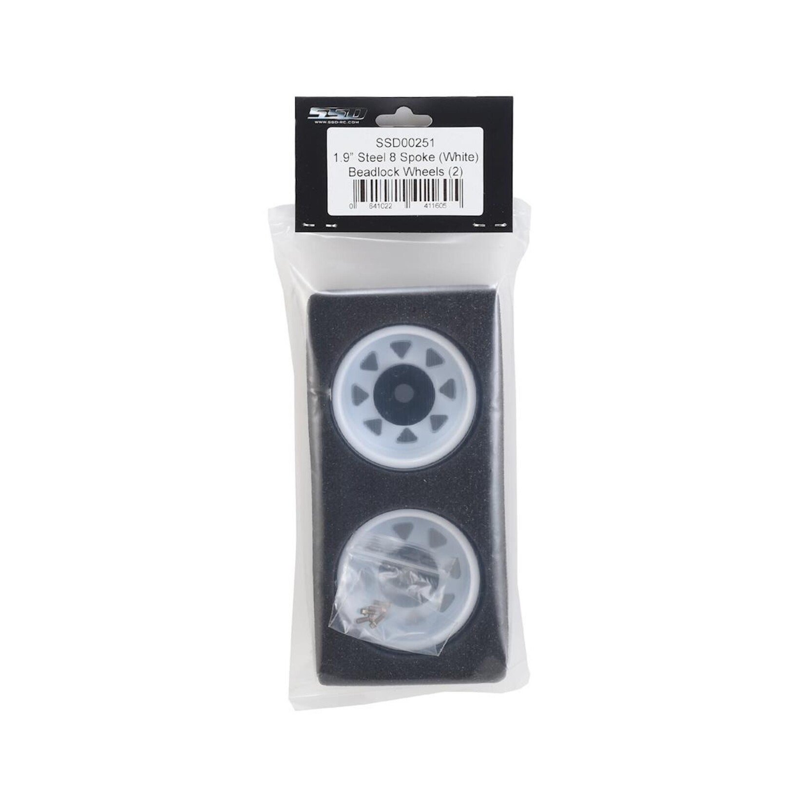 SSD RC SSD RC 1.9” Steel 8 Spoke Beadlock Wheels (White) #SSD00251