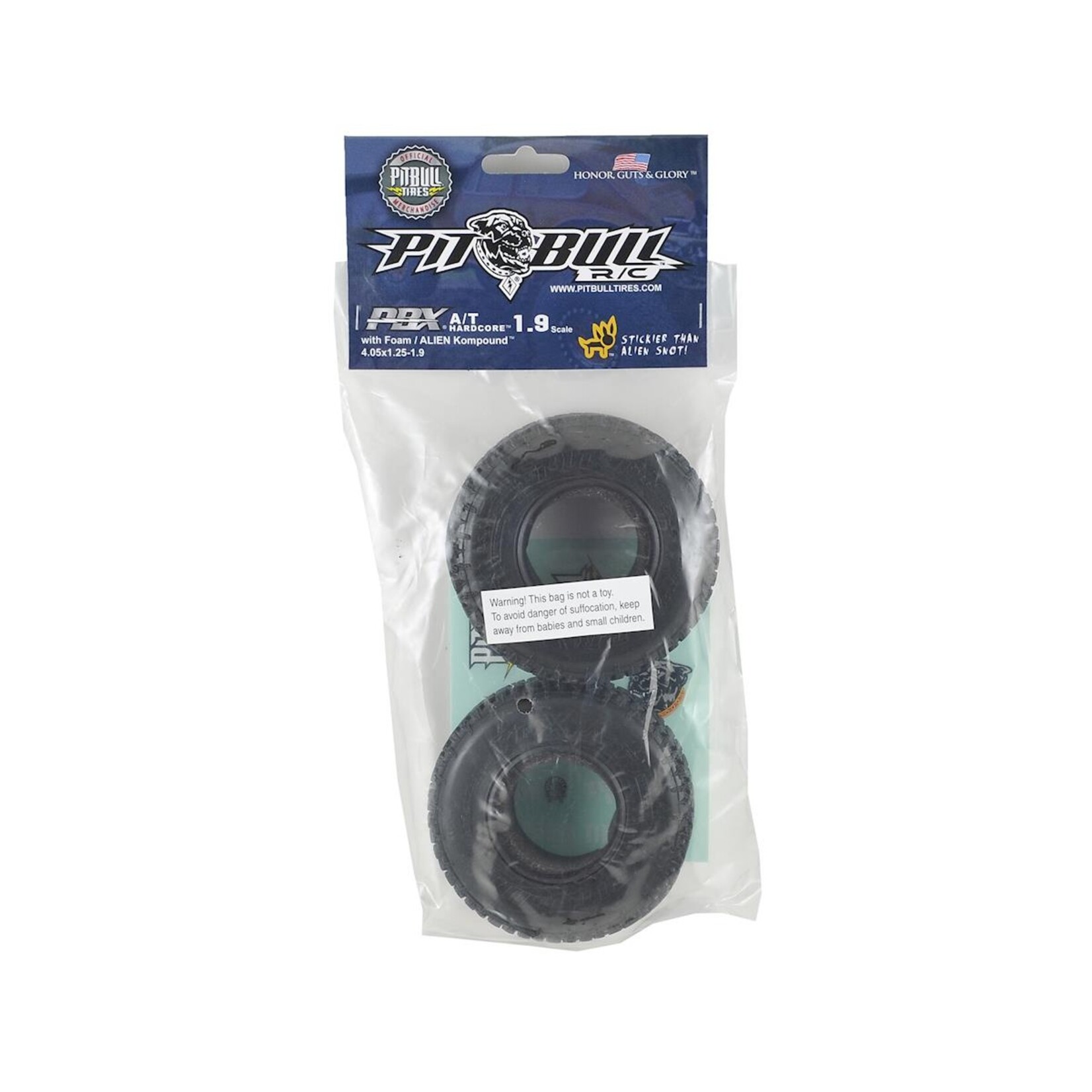 Pit Bull #PB9010NK  Pit Bull Tires PBX A/T Hardcore 1.9" Crawler Tire w/Foam (2) (Alien)