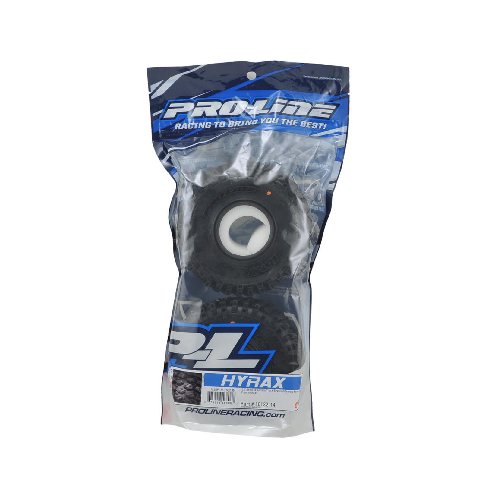 Pro-Line #10132-03 Pro-Line Hyrax 2.2" Rock Terrain Crawler Tires w/Memory Foam (2) (G8)