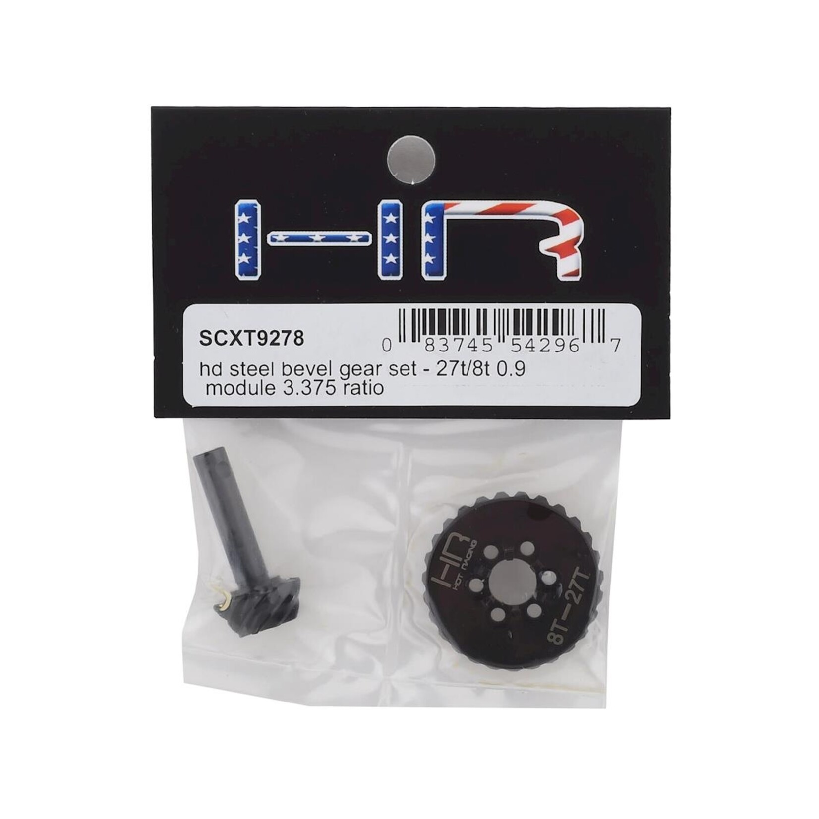 Hot Racing #SCXT9278 Hot Racing SCX10 II AR44 HD Steel Overdrive 6-Bolt Bevel Gear Set (27T/8T)