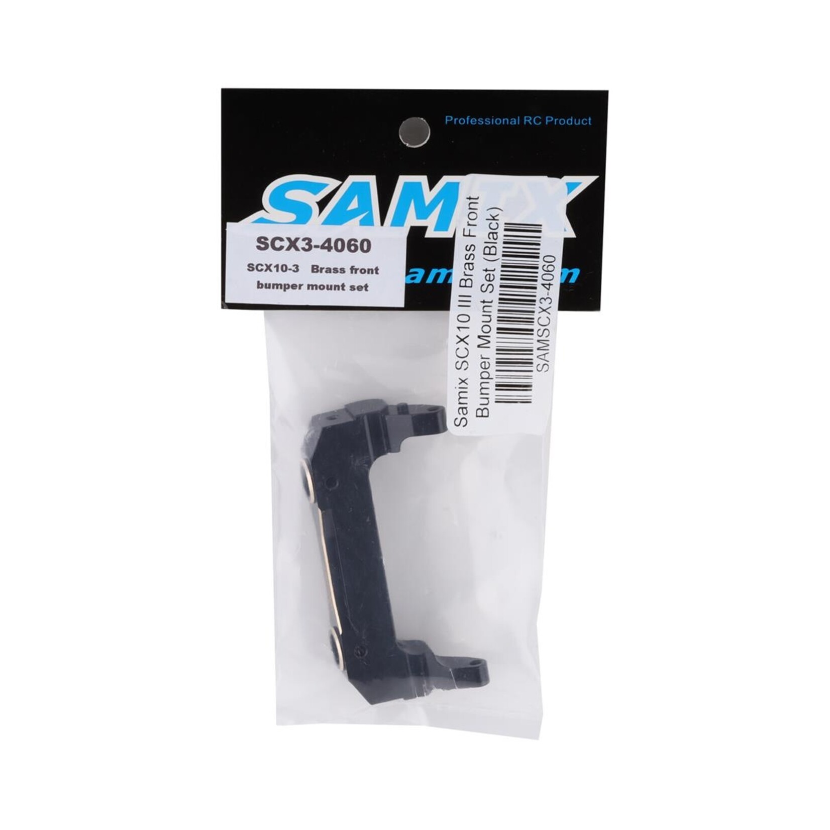 Samix Samix SCX10 III Brass Front Bumper Mount (Black) #SAMSCX3-4060