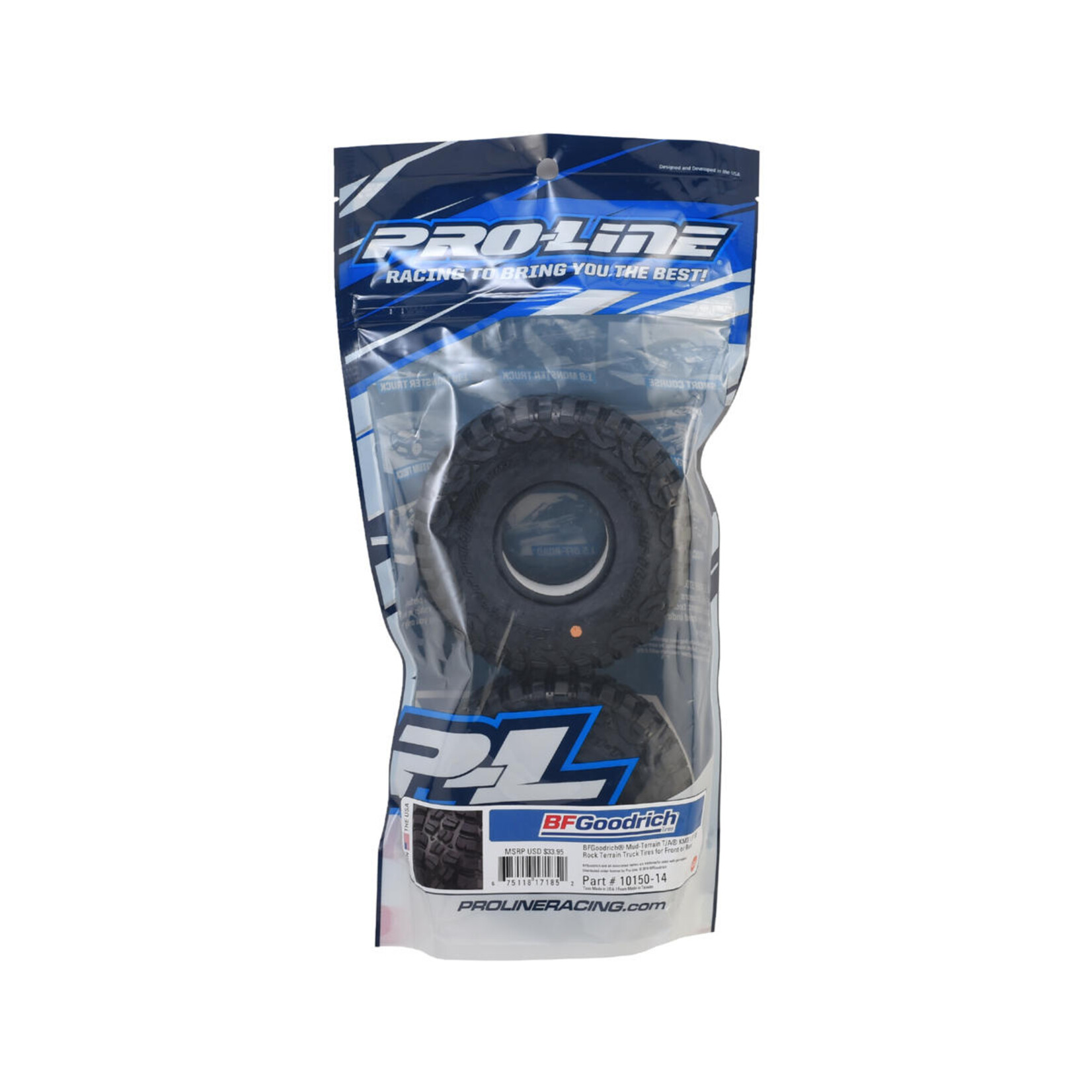 Pro-Line #10150-14 Pro-Line BFGoodrich Mud-Terrain T/A KM3 1.9" Rock Crawler Tires (G8) w/Memory Foam (2)