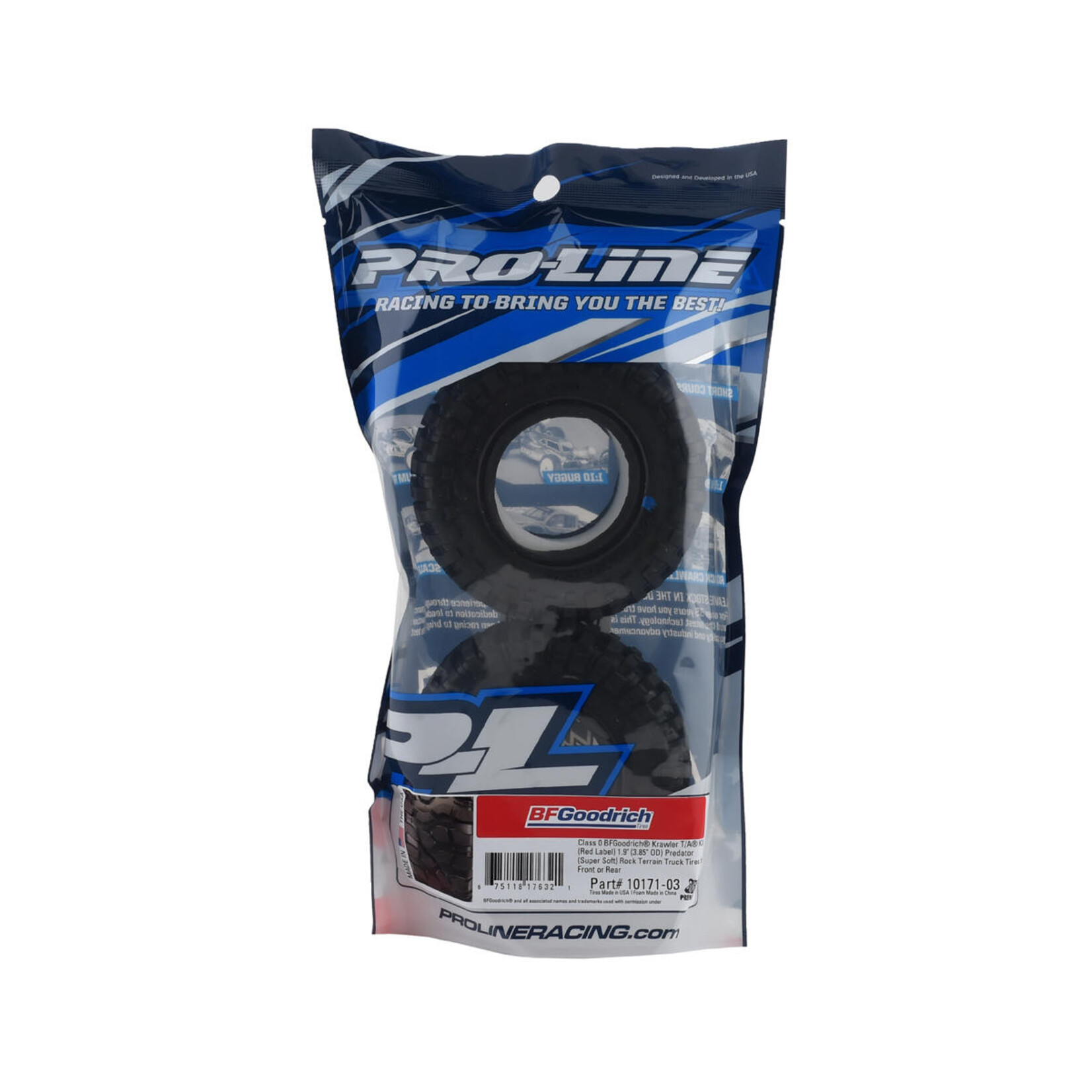 Pro-Line #10171-03 Pro-Line BFGoodrich Krawler T/A KX Class 0 1.9" Rock Crawler Tires (2) (Predator) w/Memory Foam