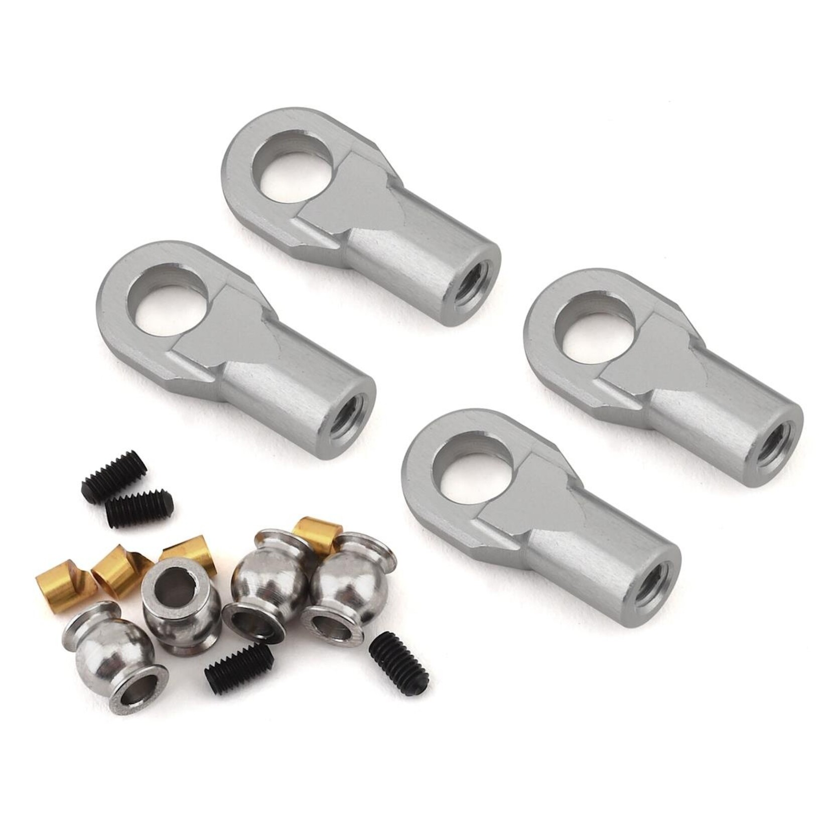 Vanquish Products Vanquish Products M4 Machined Straight Rod Ends (Silver) (4) #VPS08501