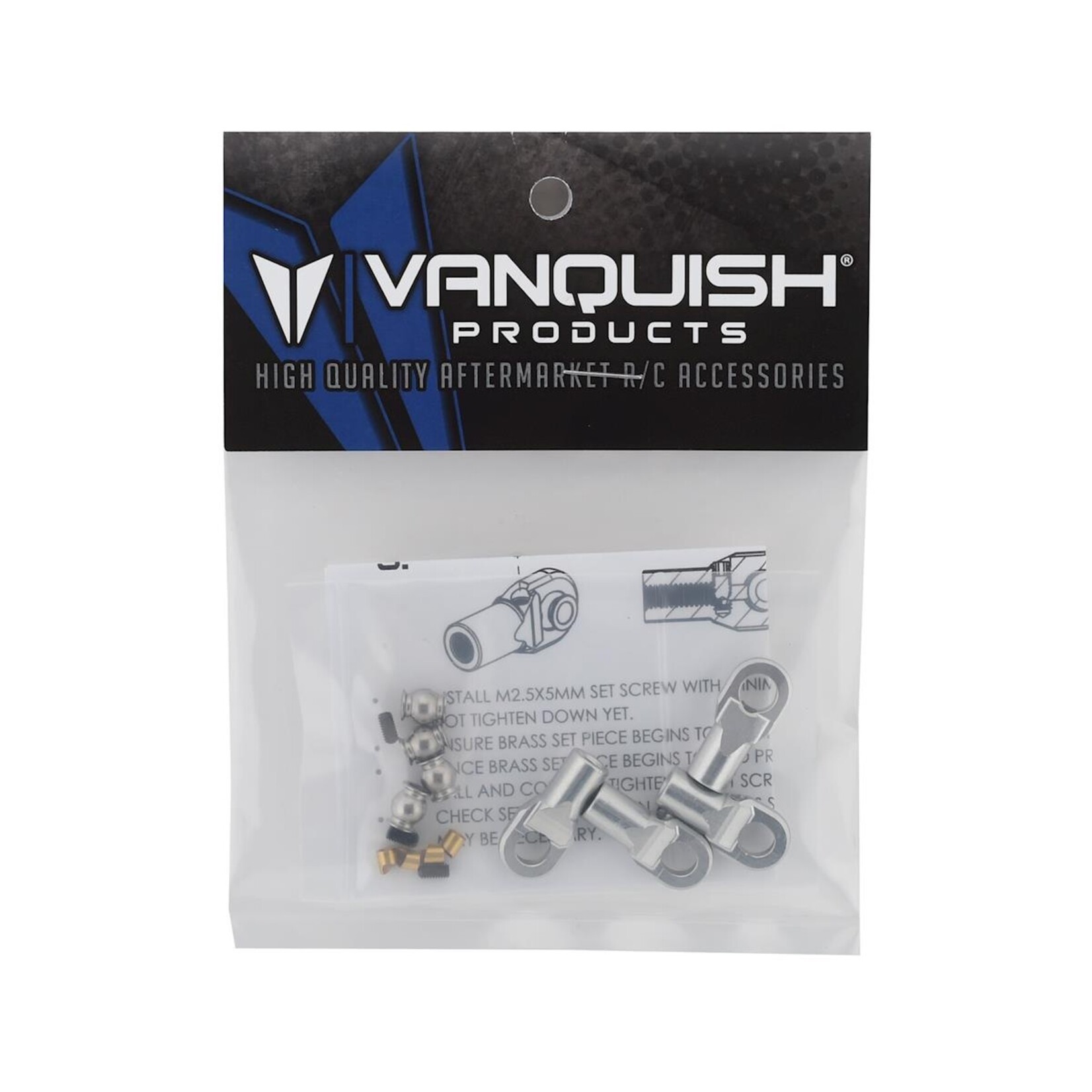 Vanquish Products Vanquish Products M4 Machined Straight Rod Ends (Silver) (4) #VPS08501