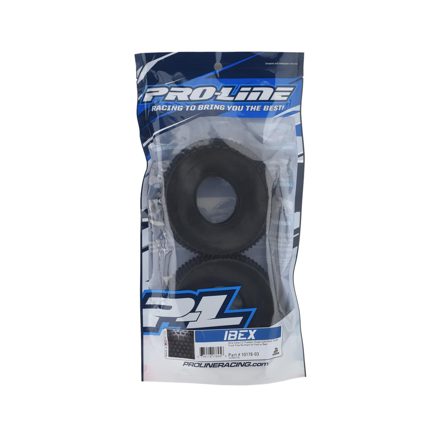 Pro-Line #10178-14  Pro-Line Ibex Ultra Comp Rock Terrain 2.2" Rock Crawler Tires (2) (Predator)