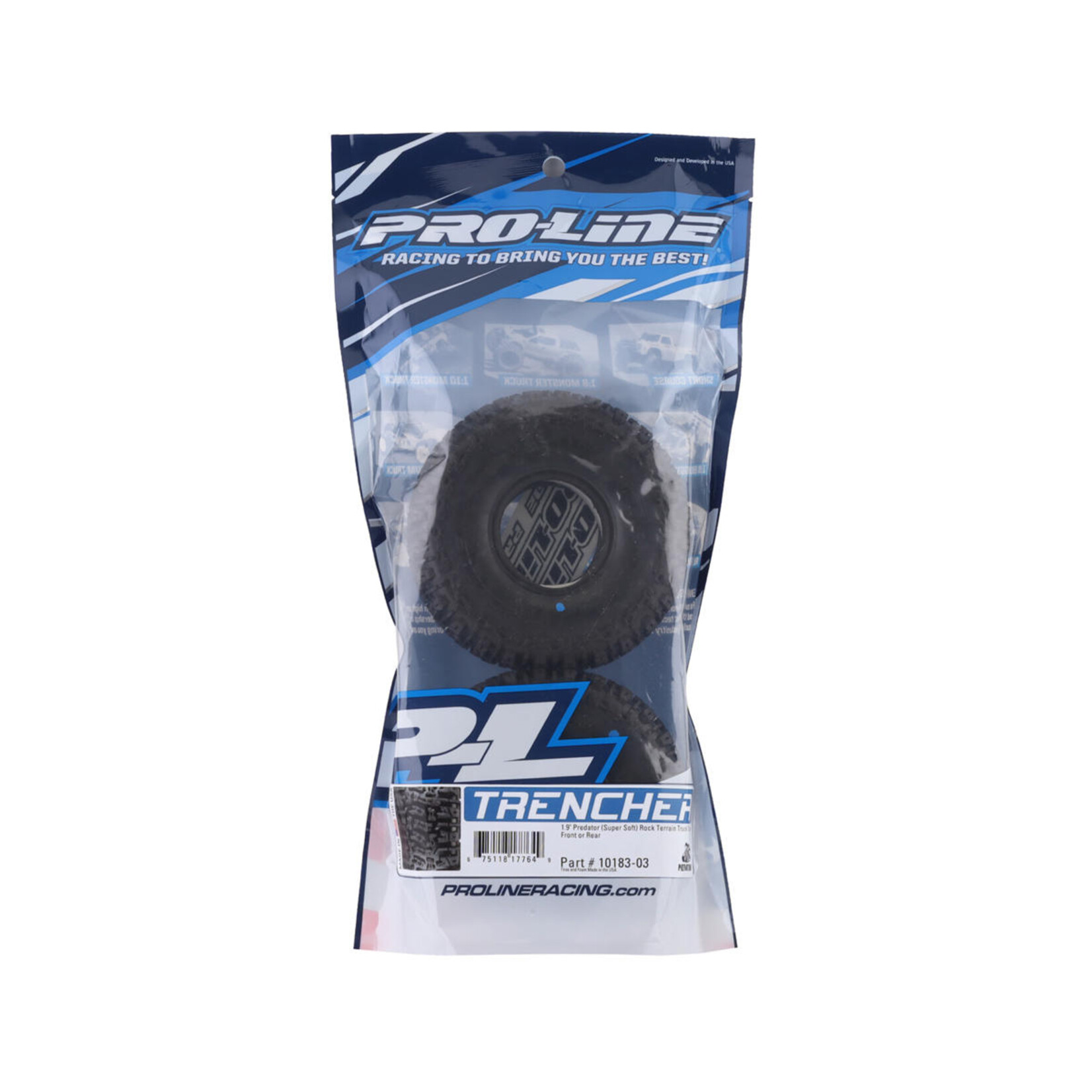 Pro-Line #10183-03  Pro-Line Trencher 1.9" Rock Terrain Rock Crawler Tires (2) (Predator)