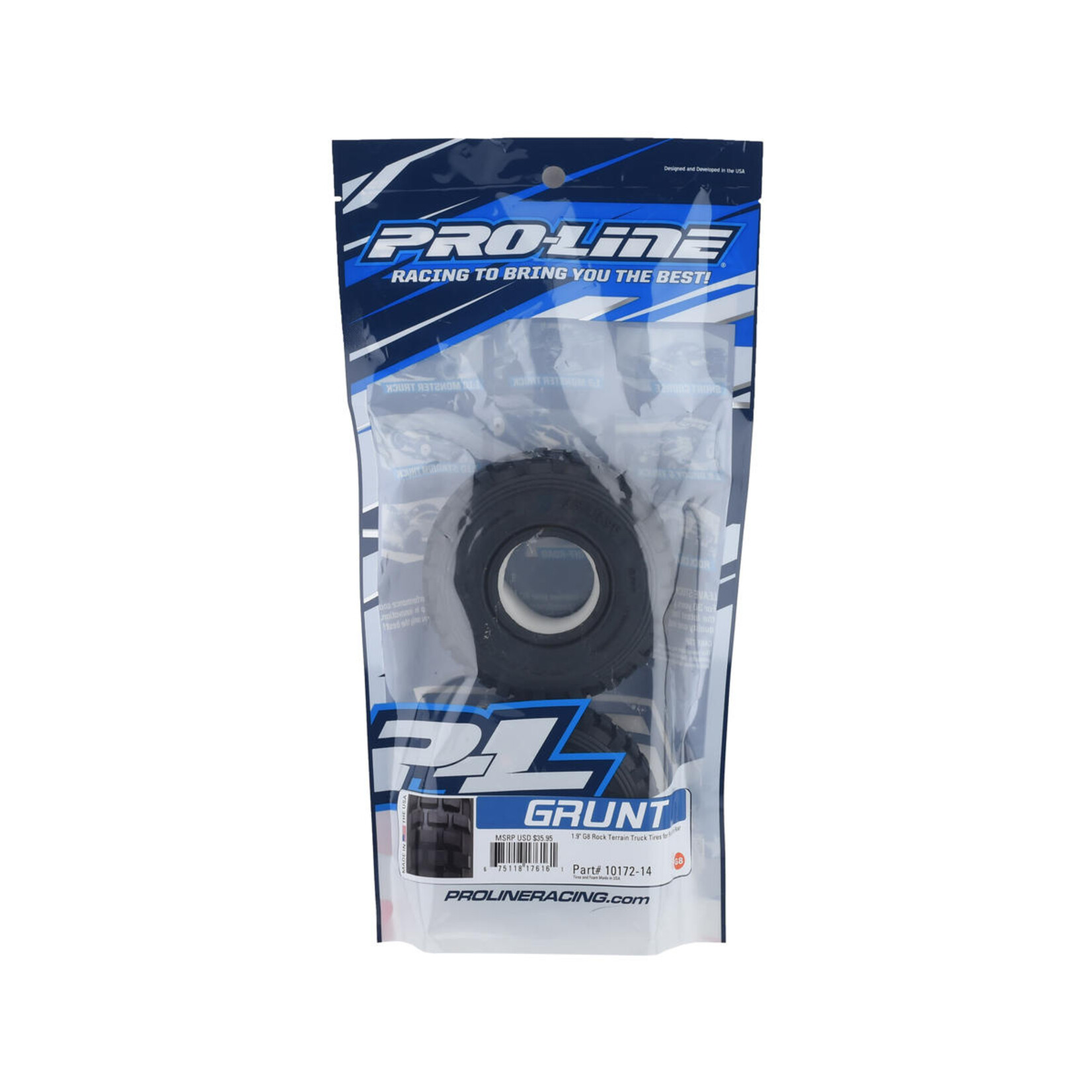 Pro-Line #10172-14 Pro-Line Grunt Rock Terrain 1.9" Rock Crawler Tires (2) (G8) w/Memory Foam