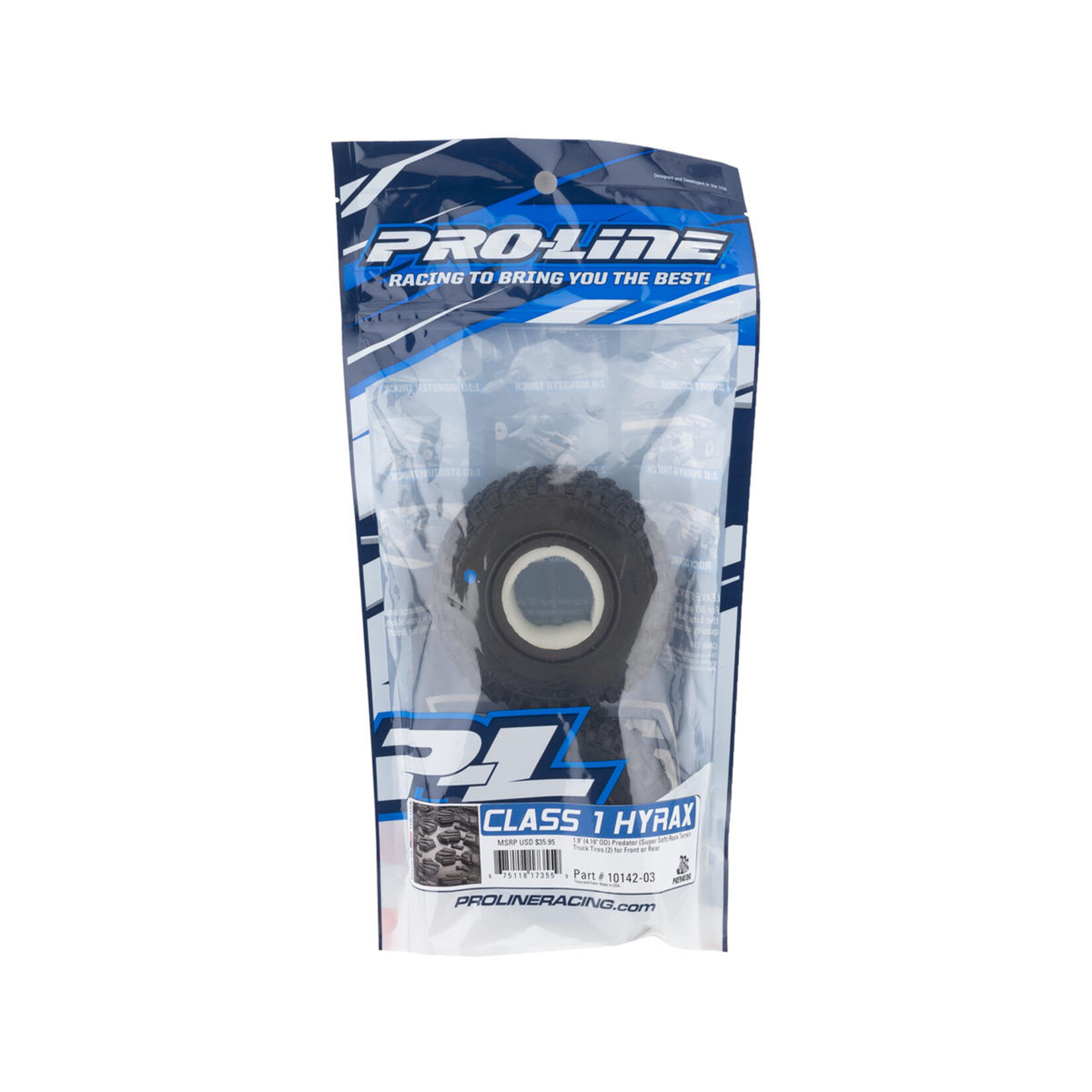 Pro-Line #10142-03 Pro-Line Class 1 Hyrax 1.9" Rock Crawler Tires (2) (Predator)